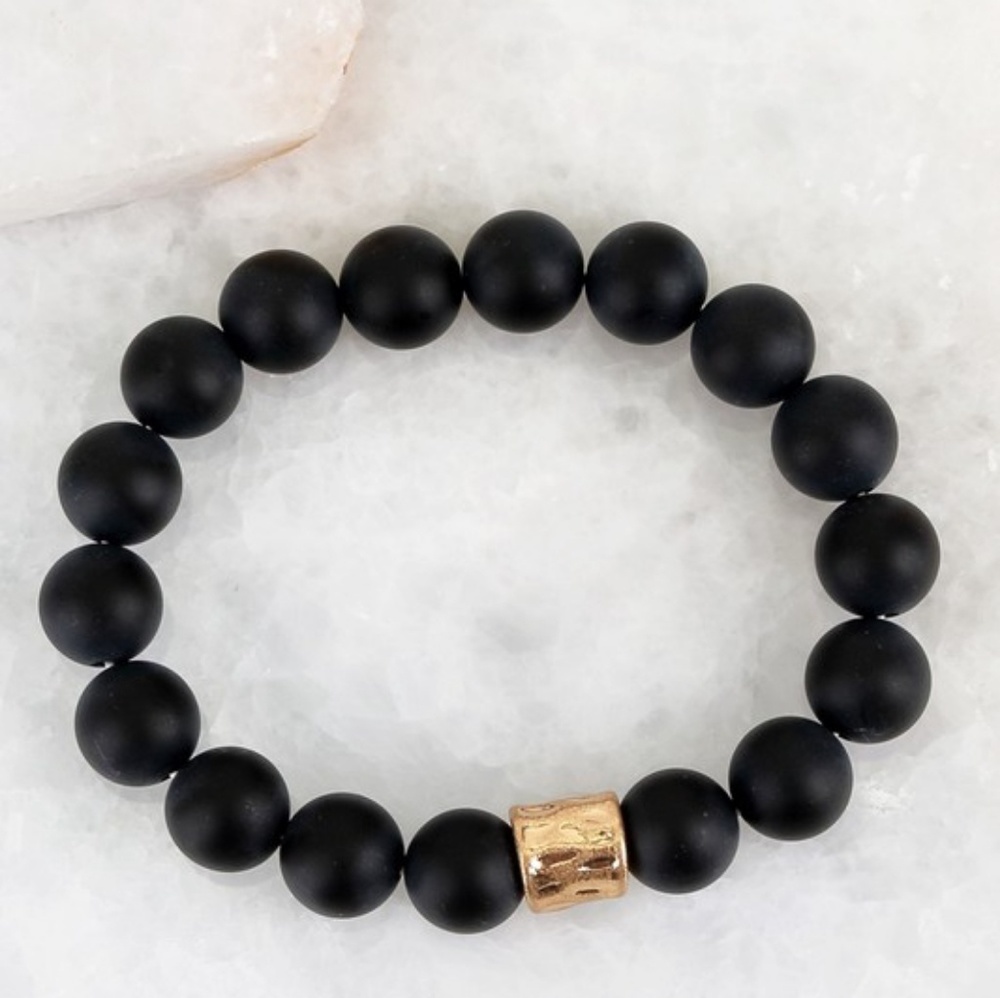 Natural stone beaded stretch Bracelet jewelry - Picture 6 of 8